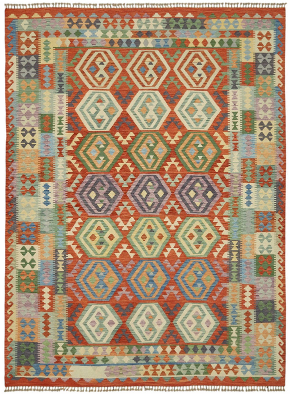 8x11 Handwoven Kilim Rug - 48801
