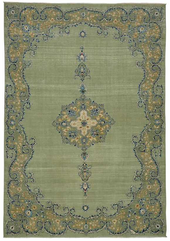 8x11 Green Overdyed Rug - 49212