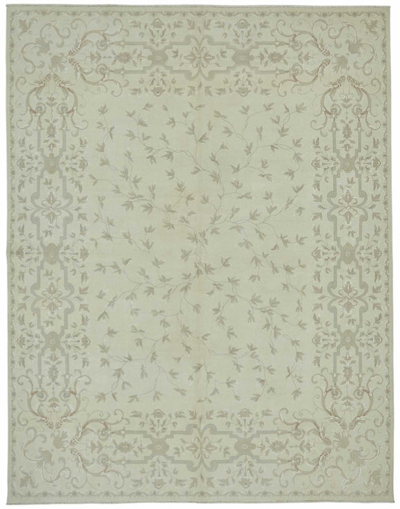 8x10 Beige Vintage Large Area Rug - 49217