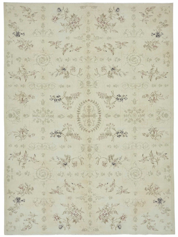 8x12 Beige Vintage Large Area Rug - 49219