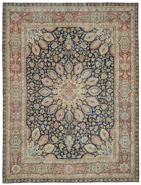 9x12 Beige Vintage Large Area Rug - 49229