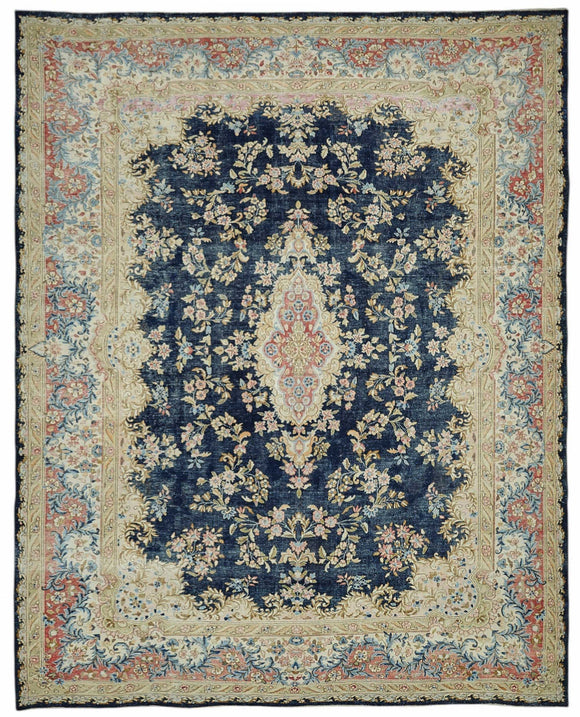 9x11 Beige Vintage Large Area Rug - 49234