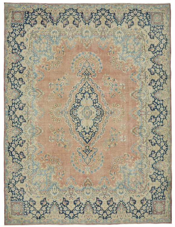 10x13 Beige Vintage Large Area Rug - 49236