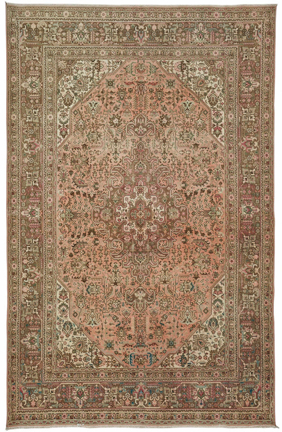 6x10 Beige Vintage Large Area Rug - 49238