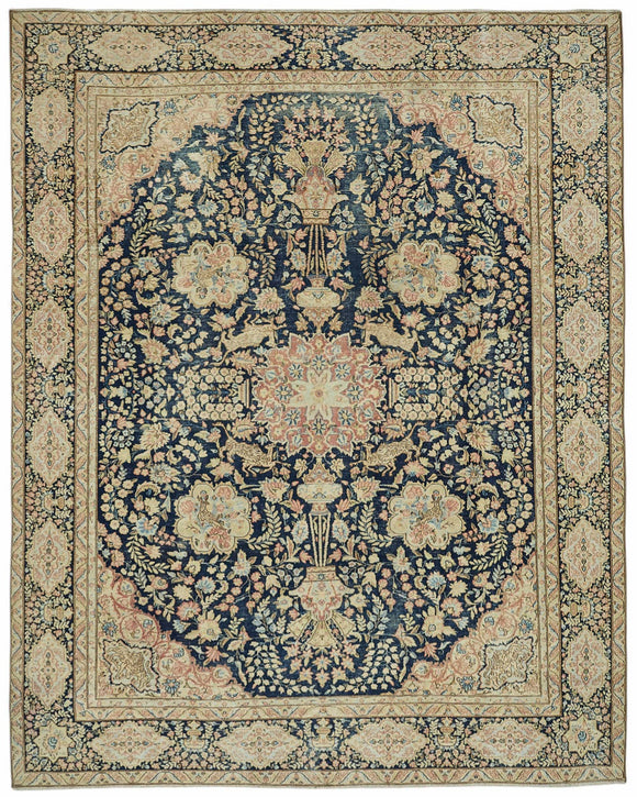 9x11 Beige Vintage Large Area Rug - 49241