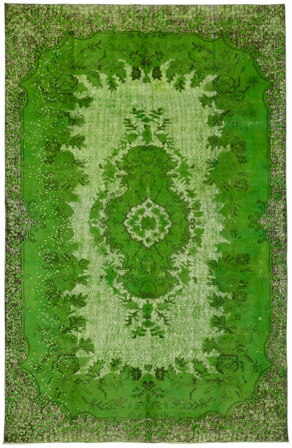 6x9 Green Over Dyed Rug - 49290