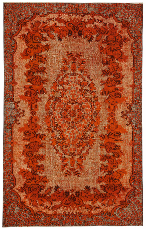 6x9 Orange Over Dyed Rug - 49294