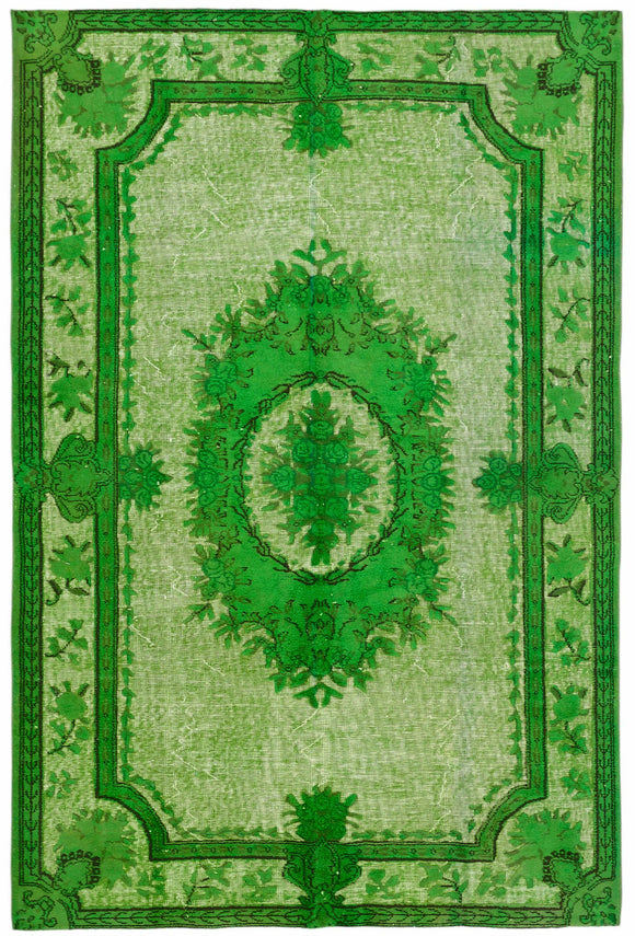 6x8 Green Over Dyed Rug - 49306