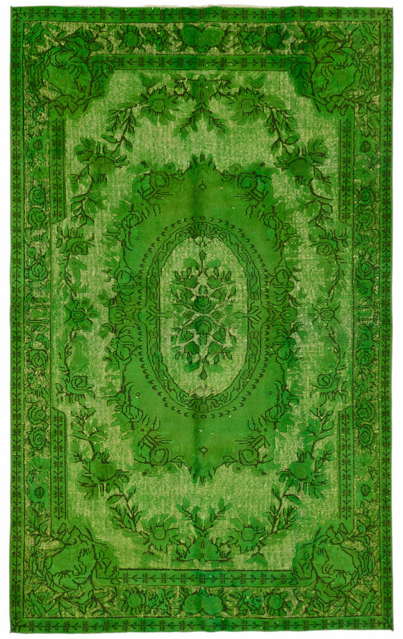 6x9 Green Over Dyed Rug - 49327