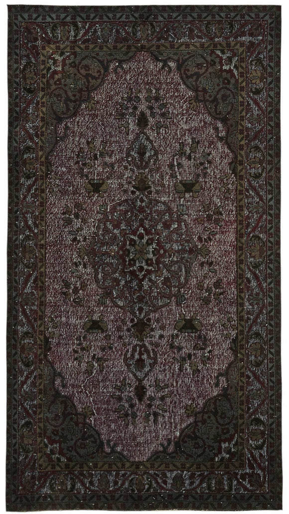 5x10 Black Over Dyed Rug - 49332