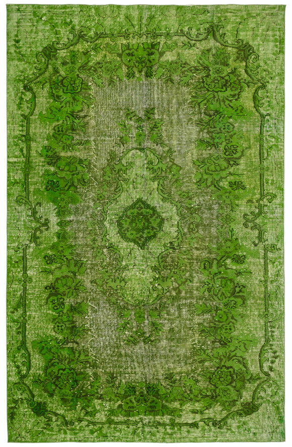 6x9 Green Over Dyed Rug - 49333