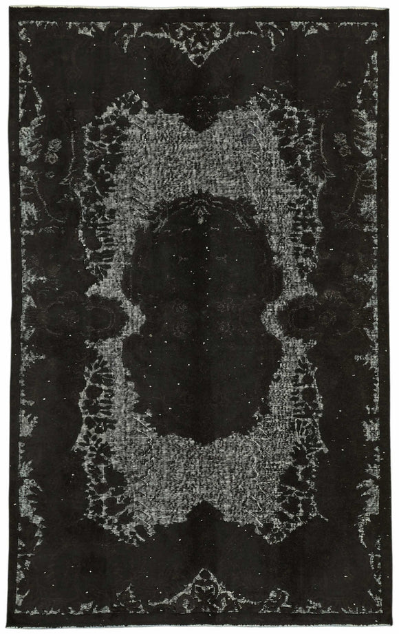 5x9 Black Over Dyed Rug - 49345