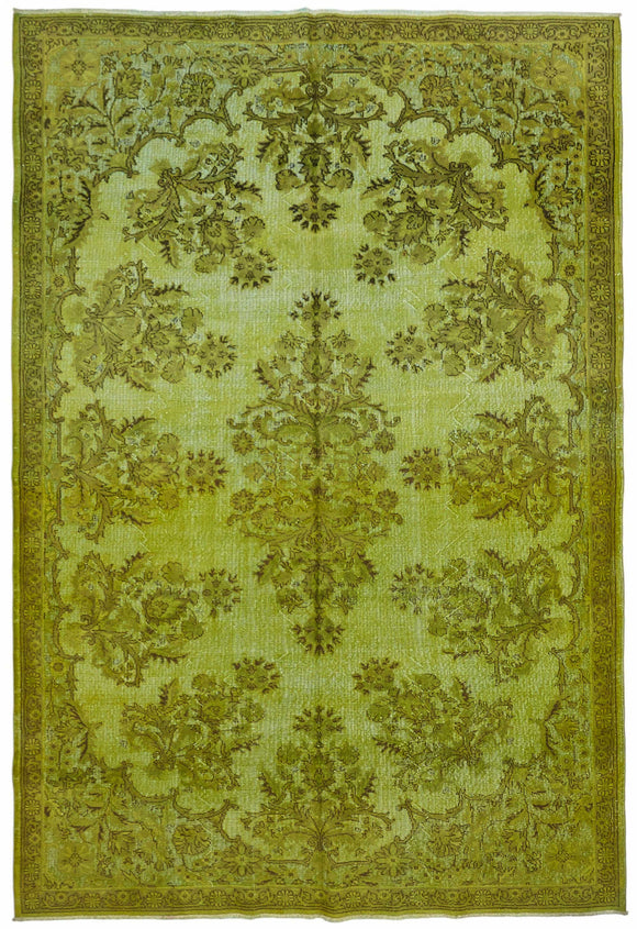 7x10 Green Over Dyed Rug - 49351