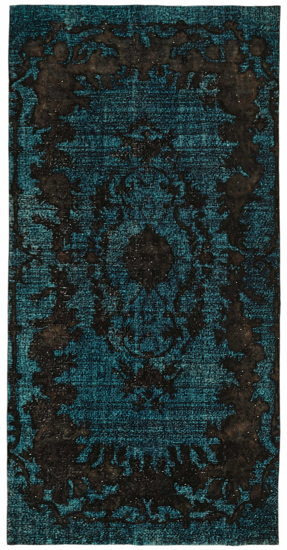 5x11 Black Over Dyed Rug - 49356
