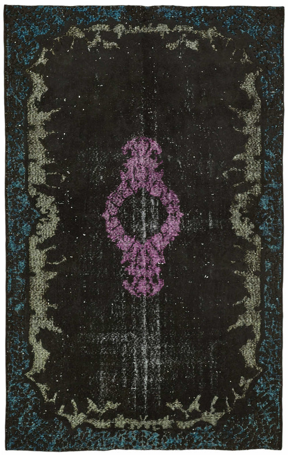 6x9 Black Over Dyed Rug - 49362