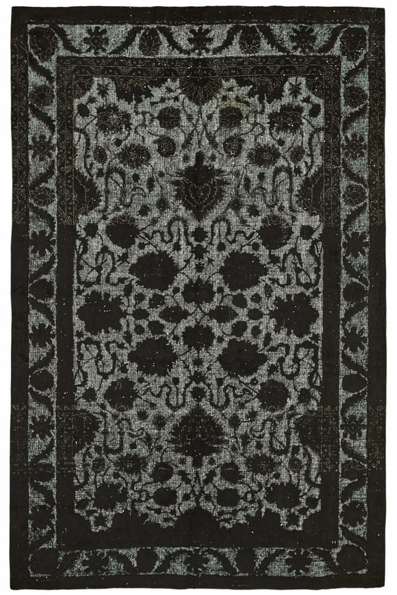 7x11 Black Over Dyed Rug - 49373