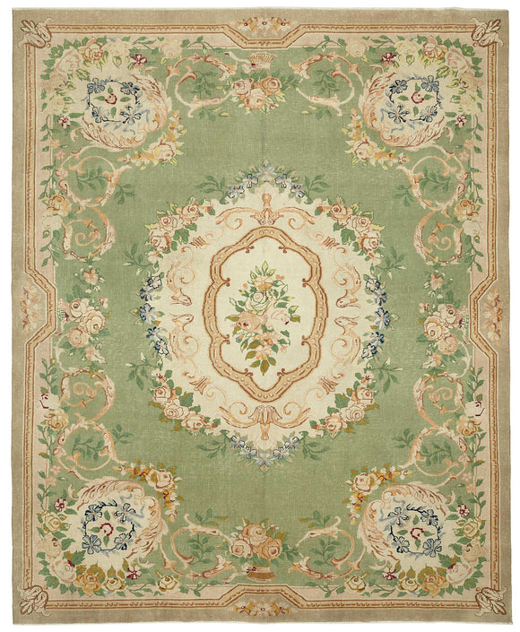 10x12 Beige Vintage Large Area Rug - 49447