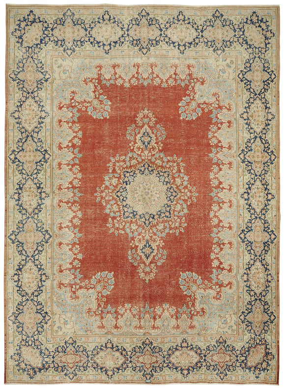 10x13 Beige Vintage Large Area Rug - 49449