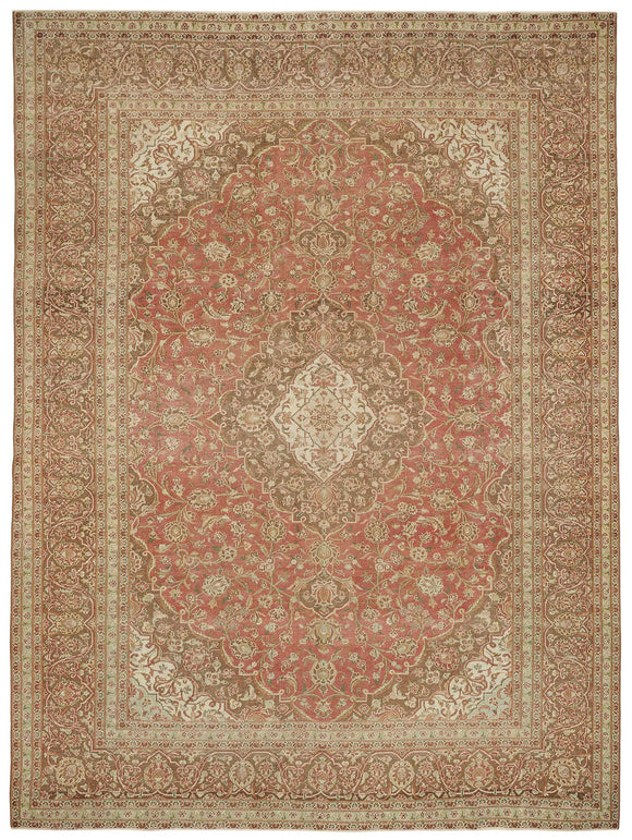10x13 Beige Vintage Large Area Rug - 49452