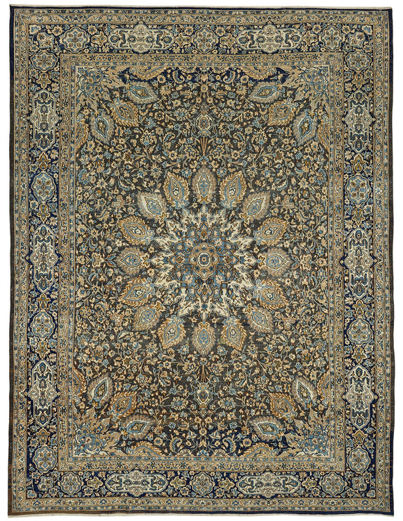 9x12 Blue Vintage Large Area Rug - 49453