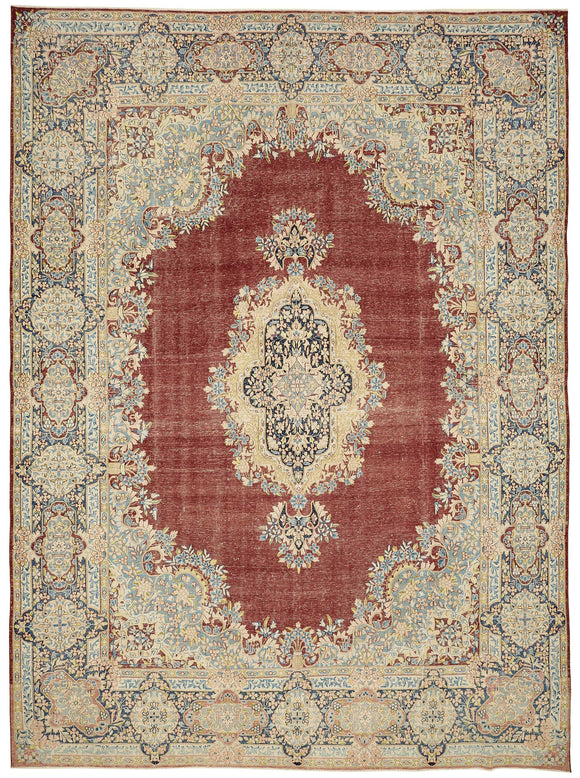 9x13 Beige Vintage Large Area Rug - 49454