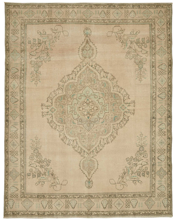 9x13 Beige Vintage Large Area Rug - 49455