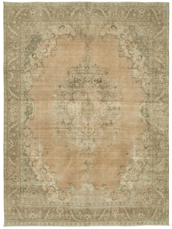 10x13 Beige Vintage Large Area Rug - 49456