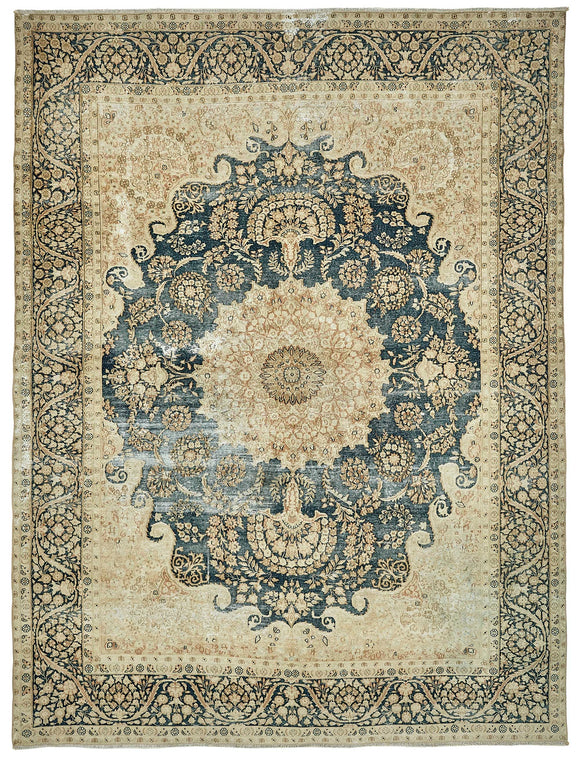 9x11 Beige Vintage Large Area Rug - 49460