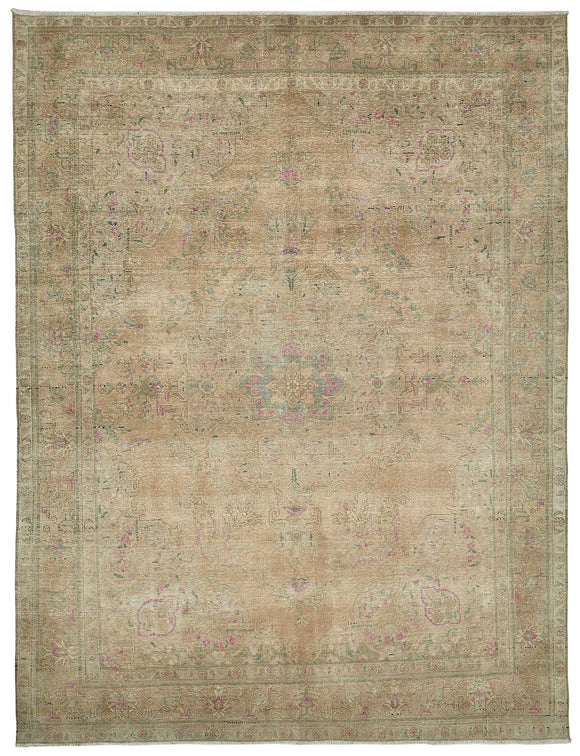 10x13 Beige Vintage Large Area Rug - 49464