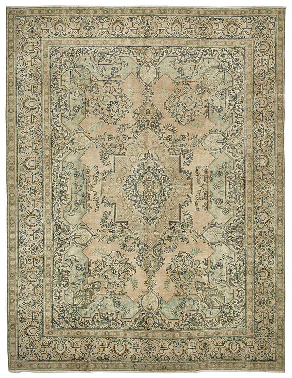 10x13 Beige Vintage Large Area Rug - 49465