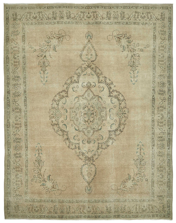 10x13 Beige Vintage Large Area Rug - 49466