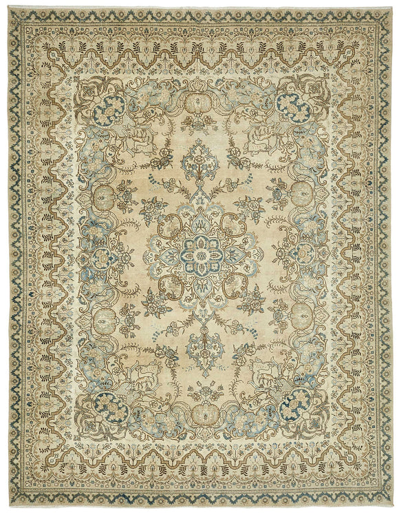 9x12 Beige Vintage Large Area Rug - 49469