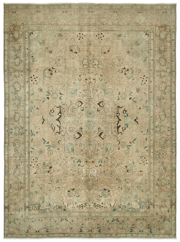 9x12 Beige Vintage Large Area Rug - 49471