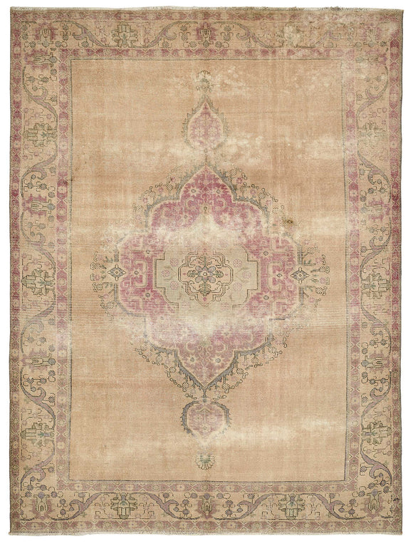 9x13 Beige Vintage Large Area Rug - 49473