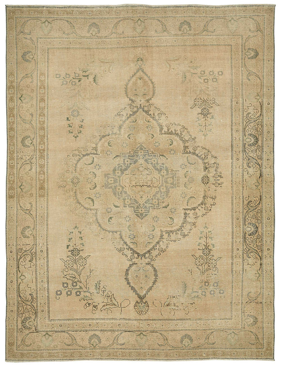 10x13 Beige Vintage Large Area Rug - 49475