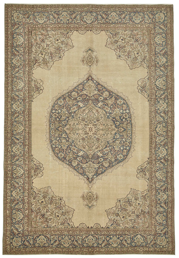 7x10 Beige Vintage Large Area Rug - 49688