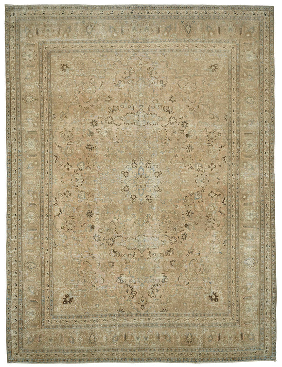 9x12 Beige Vintage Large Area Rug - 49689