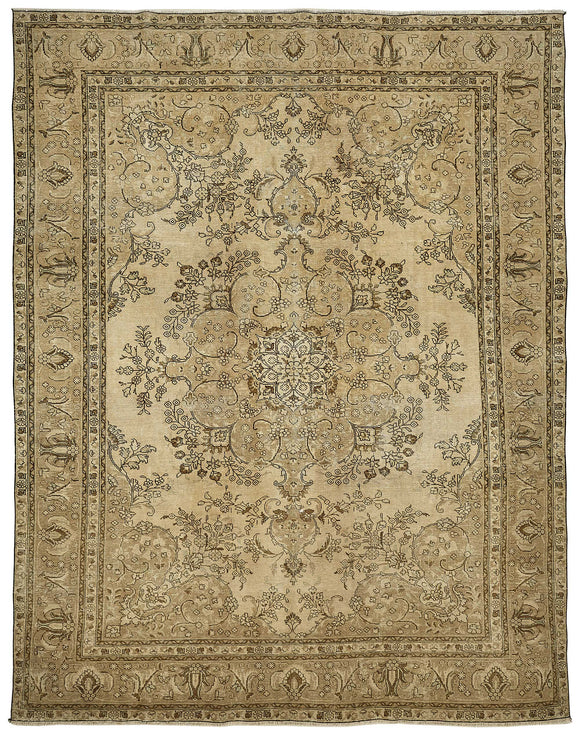 10x13 Beige Vintage Large Area Rug - 49690