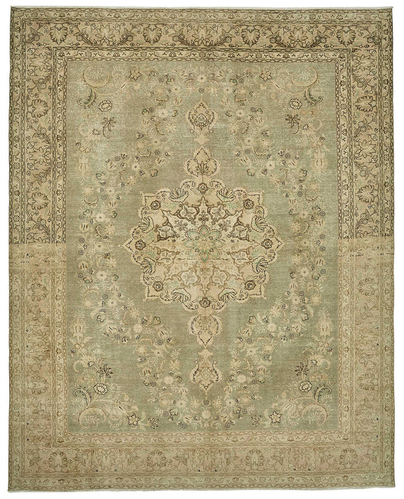 10x12 Beige Vintage Large Area Rug - 49691