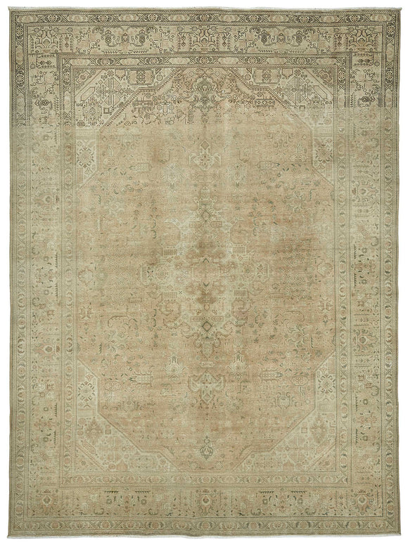 8x11 Beige Vintage Large Area Rug - 49693