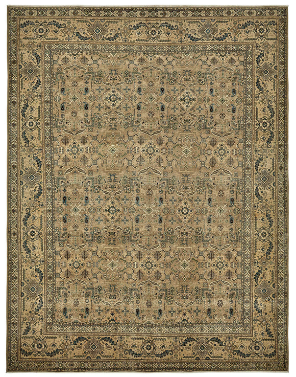 10x13 Beige Vintage Large Area Rug - 49695