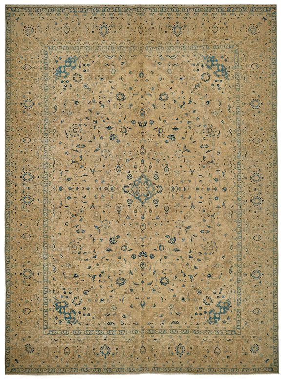 9x13 Beige Vintage Large Area Rug - 49696