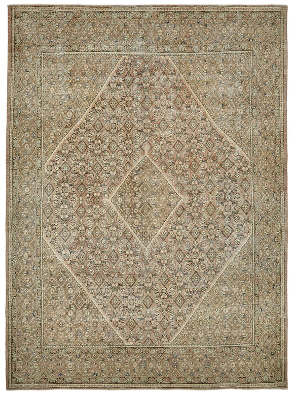 9x13 Beige Vintage Large Area Rug - 49699