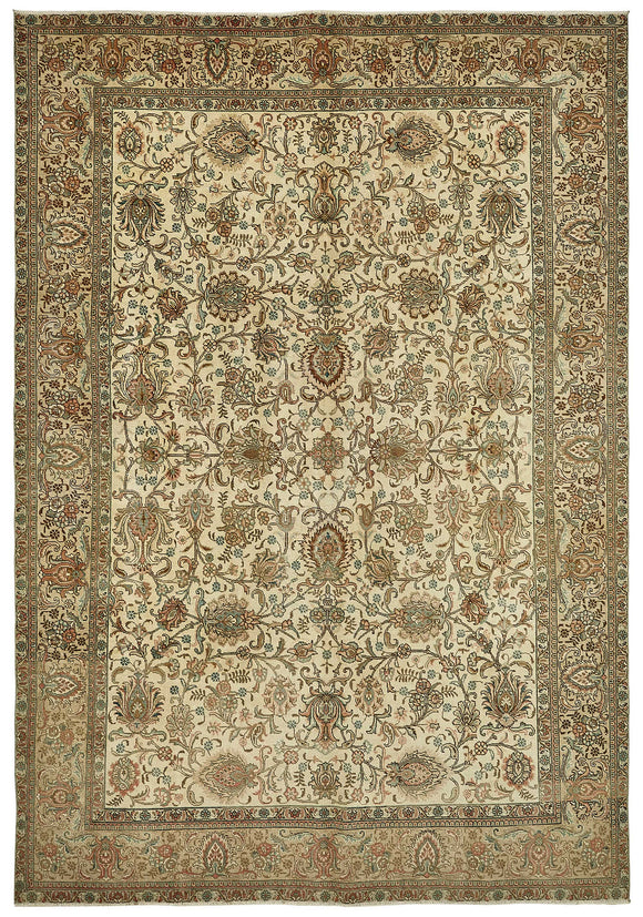 8x12 Beige Vintage Large Area Rug - 49701