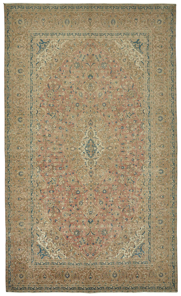 10x16 Beige Vintage Large Area Rug - 49704