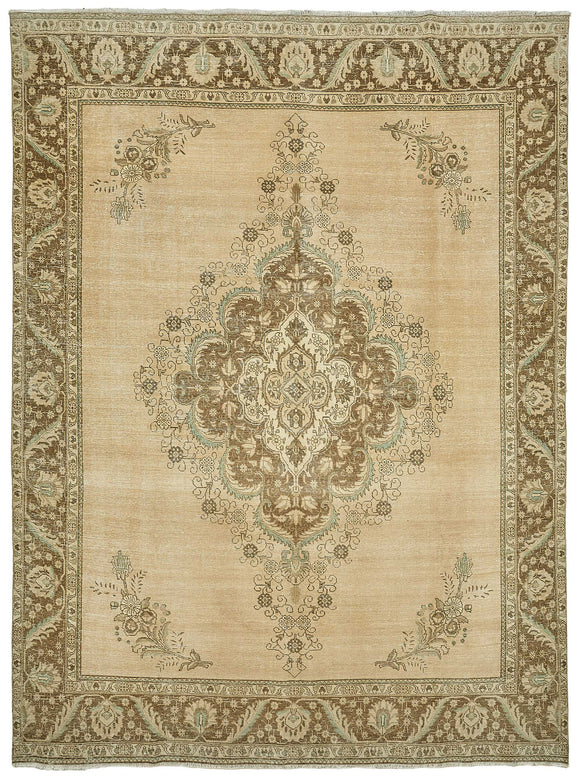 9x13 Beige Vintage Large Area Rug - 49713