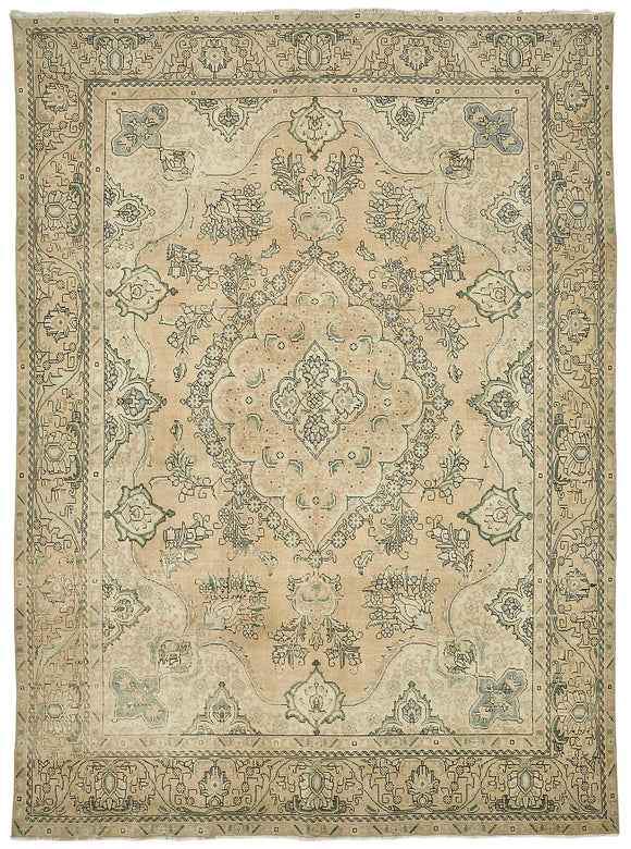9x12 Beige Vintage Large Area Rug - 49714