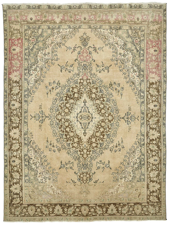 9x13 Beige Vintage Large Area Rug - 49715