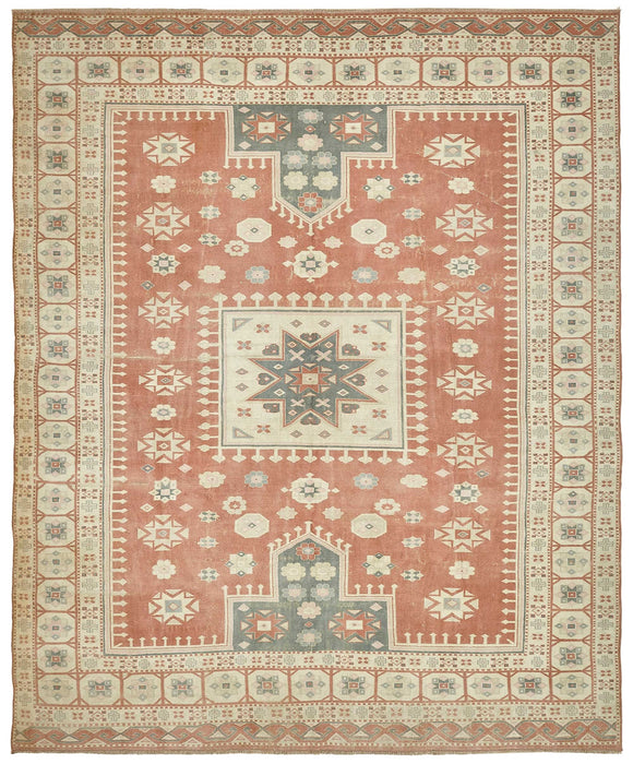 10x12 Beige Vintage Large Area Rug - 49718