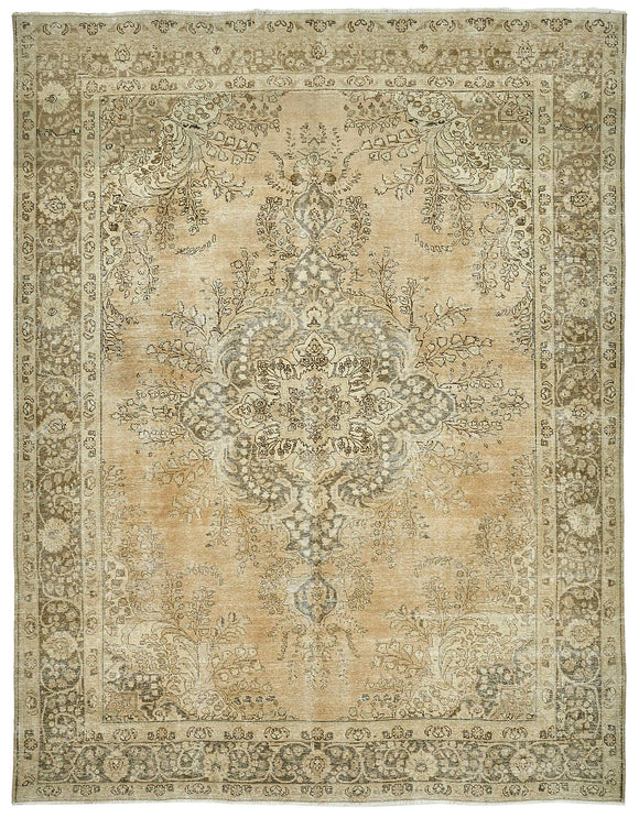 10x13 Beige Vintage Large Area Rug - 49730